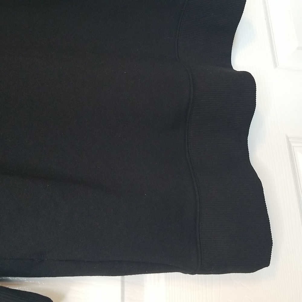 Athleta Circa Black With White Stripes Longsleeve Mini Track Dress - Picture 8 of 15